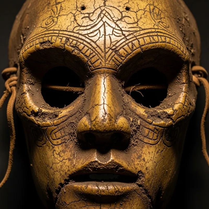 Worn-Out Bone Mask - Handcrafted Relic