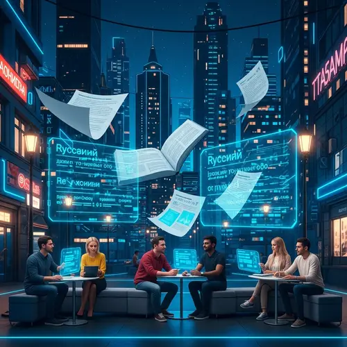 Futuristic Russian Grammar: Urban Holographic Learning