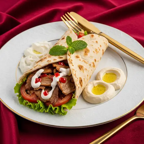Gourmet Shawarma Delight | Exquisite Flavors on Opulent Display