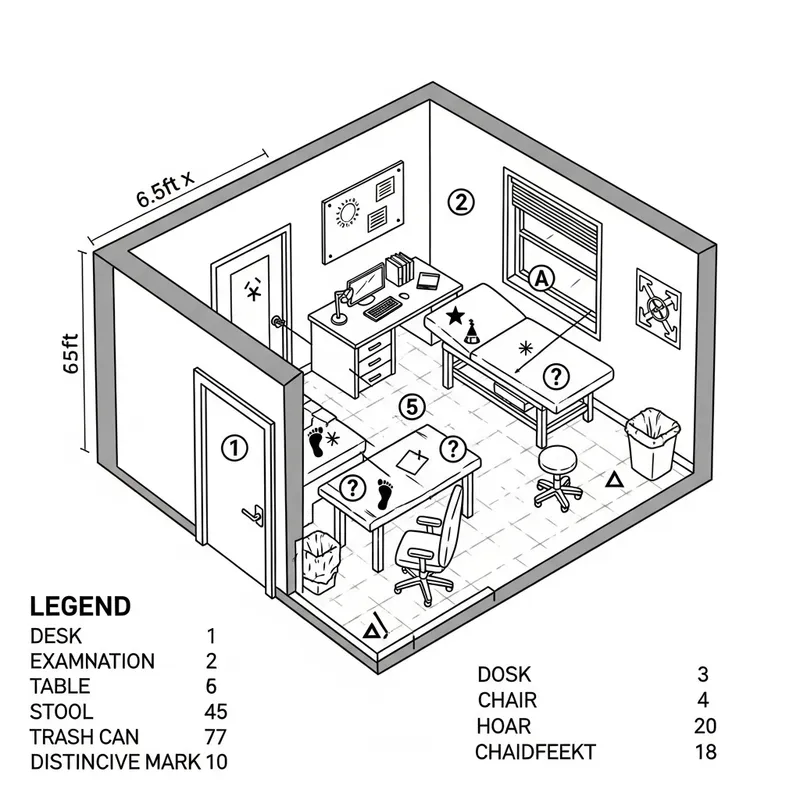 Crime Scene Sketch of a Small Office Room Crime Scene Sketch of a Small Office Room