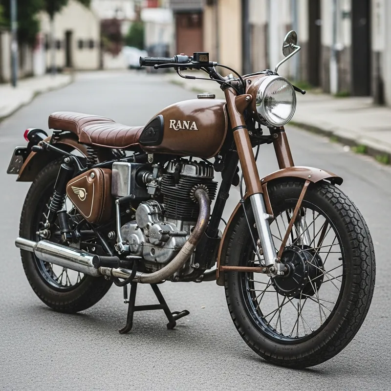 Vintage Rana Motorcycle - Retro Classic Design