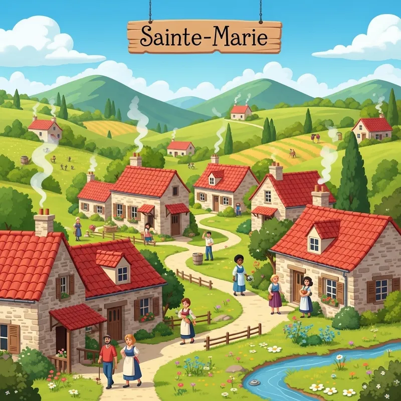 Discover the Serenity of Sainte-Marie Village in French Countryside