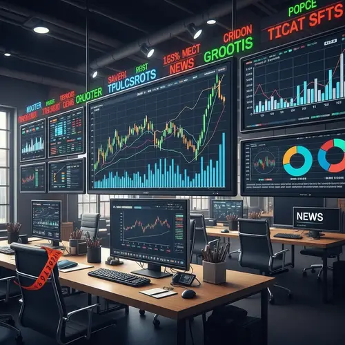 Dynamic Financial Data Visualization in Modern Corporate Office