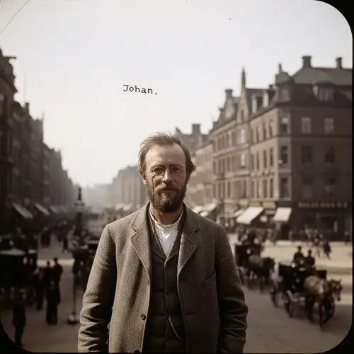 Late Photo of Johan in Cityscape | Casual Attire & Beard