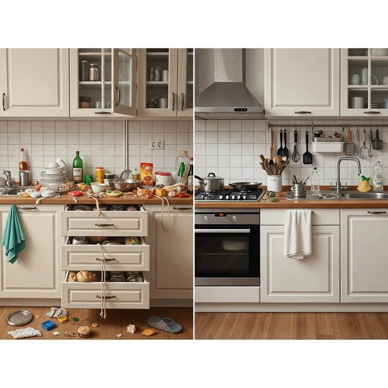 Kitchen Makeover: Chaos to Cleanliness in Soft Colors