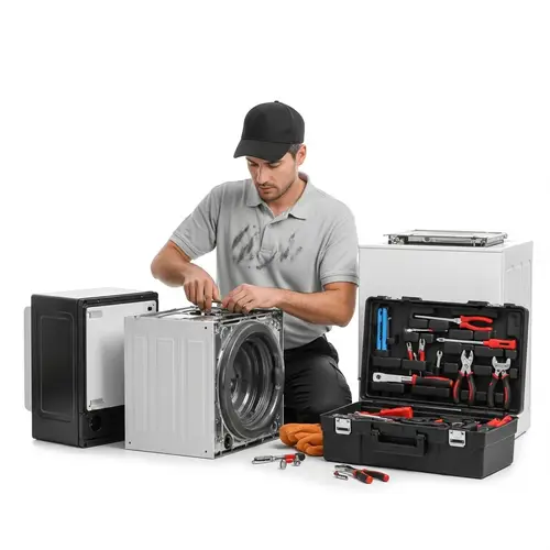 Professional Repairman Fixing Appliances | Tools and Dedication