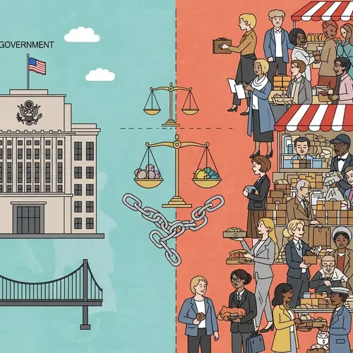 Government and Market Relationship: Illustration of Balance & Interdependence