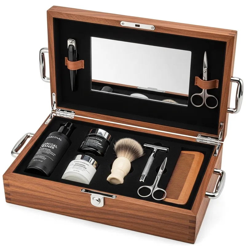 Men's Cosmetic Box: Skincare & Grooming Essentials Men's Cosmetic Box: Skincare & Grooming Essentials