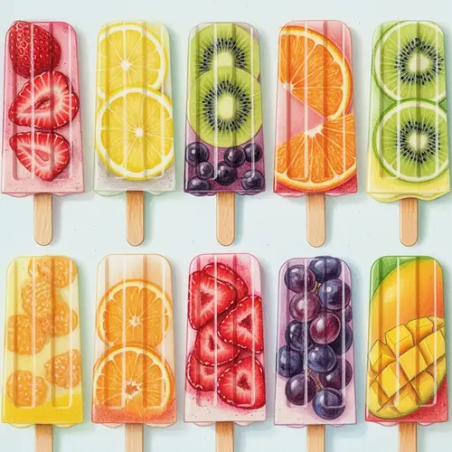 Colorful Fruit Flavored Popsicles for a Refreshing Treat