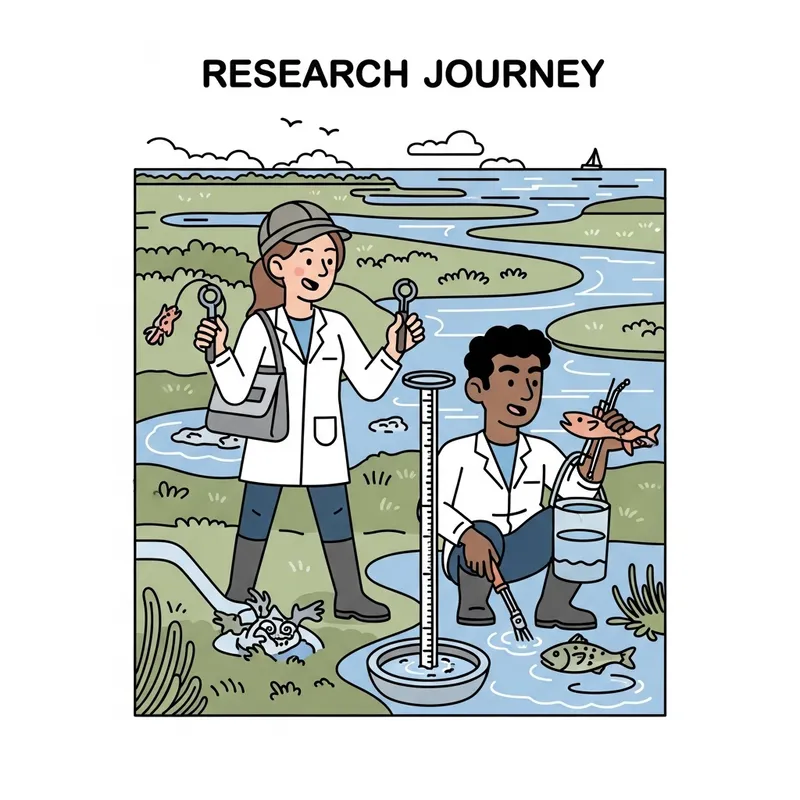 Cartoonish Research Journey Adventure in Fisheries
