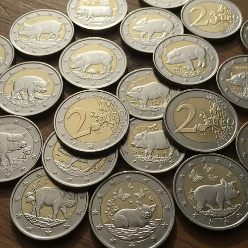 Unique Two Euro Coins with Pig Designs | Limited Edition