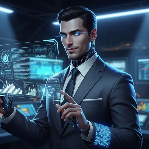 Smart & Charming Male AI Character - Proficient Male AI