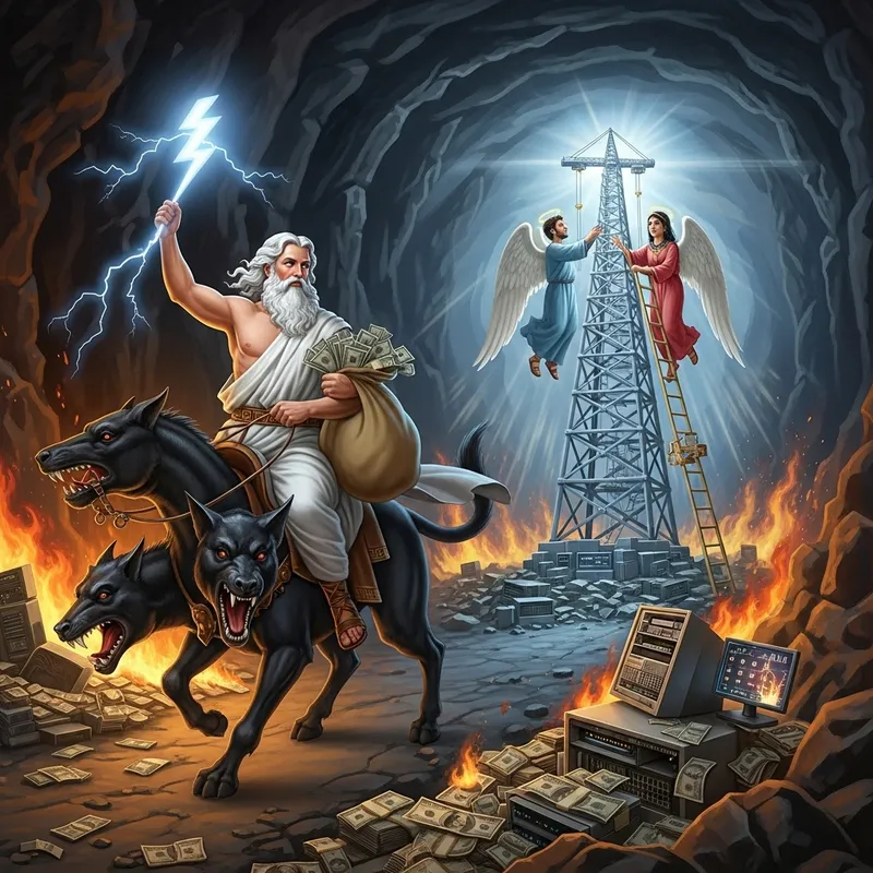 Zeus and Cerberus: A Mythical Journey Through Chaos