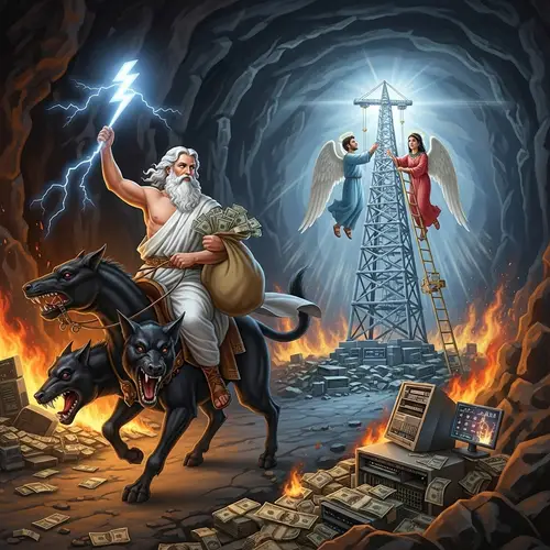 Zeus and Cerberus: A Mythical Journey Through Chaos