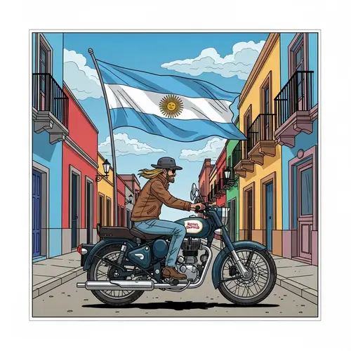 Argentinian Man on Royal Enfield Classic 350 - Streets of Salta