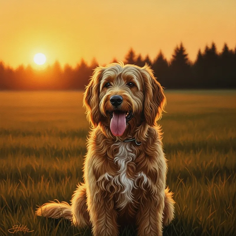 Beautiful Dog Silhouette at Sunset