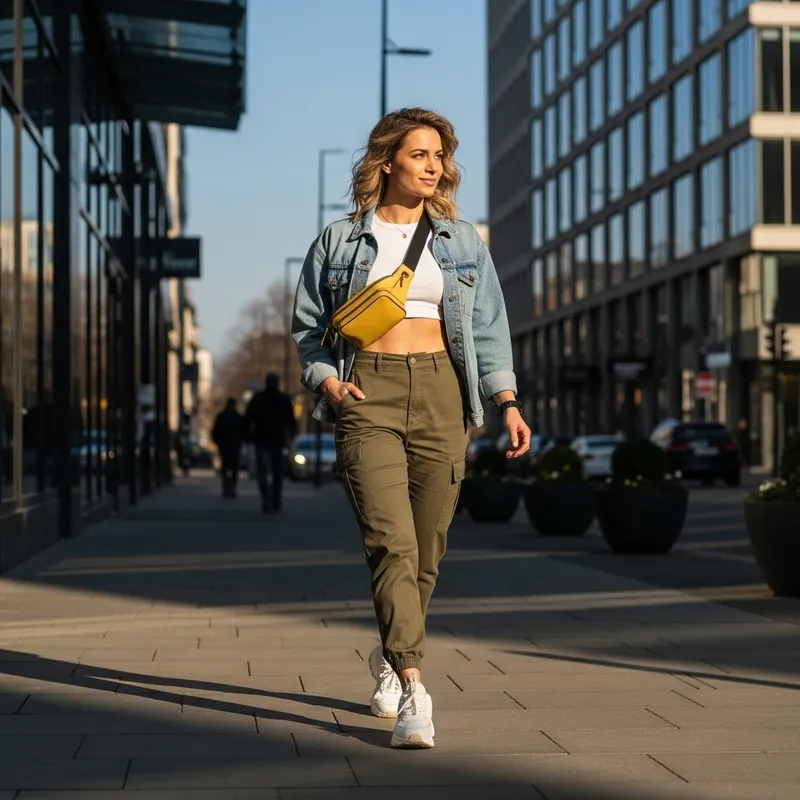 Laura Berlin in Stylish Urban Streetwear