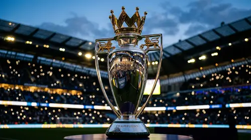 Premier League Trophy: Dusk Reflections in Gold & Silver