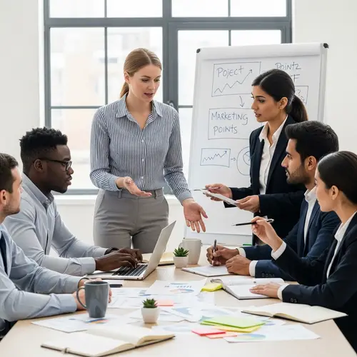 Diverse Project Team Brainstorming Session for Productive Results