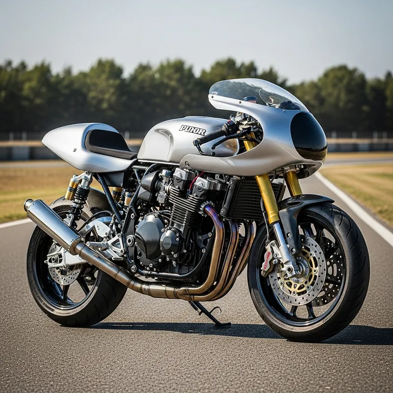 Sleek High-Performance Racing Motorcycle in Sunlight Sleek High-Performance Racing Motorcycle in Sunlight