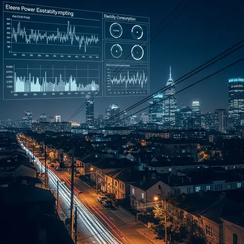 Night View of City & Electricity Supply Estimates