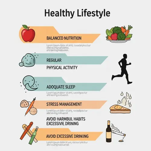 Healthy Lifestyle Infographic: Key to Wellness