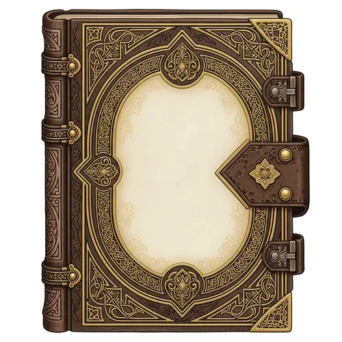 Medieval Book Cover Design | Ornate Patterns & Mystery Element