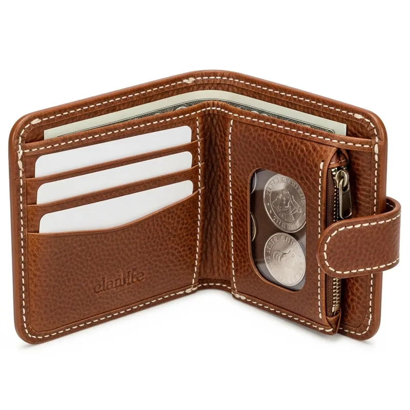 Unique Leather Wallet | Rich Chocolate Brown Design