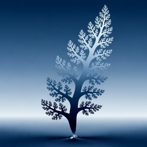 Energy Sector Growth | Compounded Growth Tree in Blue Shades