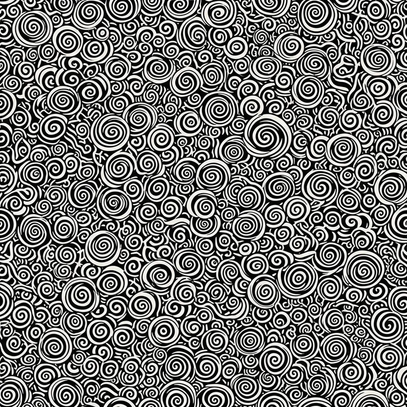 Abstract Swirly Black and White Line Art Background