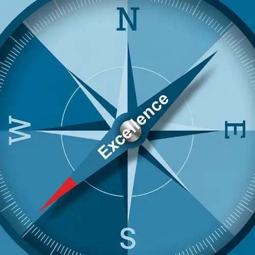 Direction Towards Excellence – Professional Compass Image