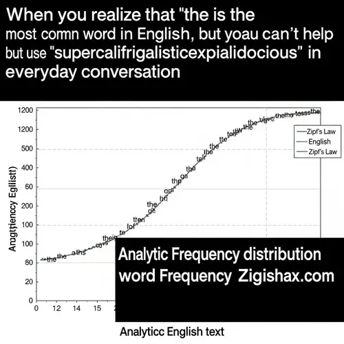 Zipf's Law Meme: Frequency Distribution of English Words