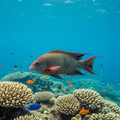 Vibrant Fish Undersea: Multicolored Beauty and Marine Life