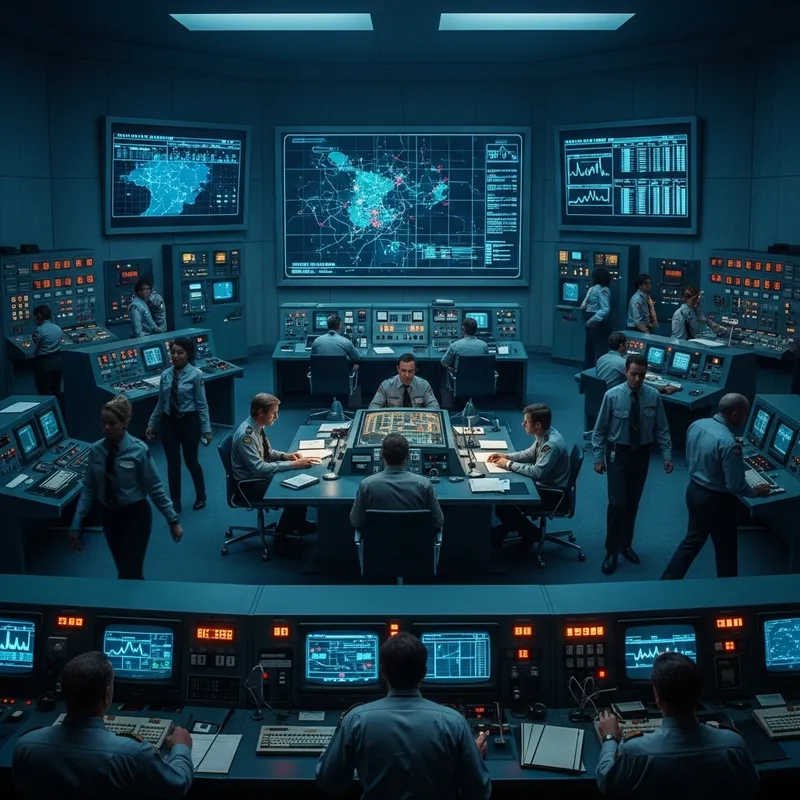 Detailed NORAD War Room based on War Games 1983