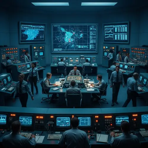 Vintage War Games 1983 Control Room | NORAD War Room
