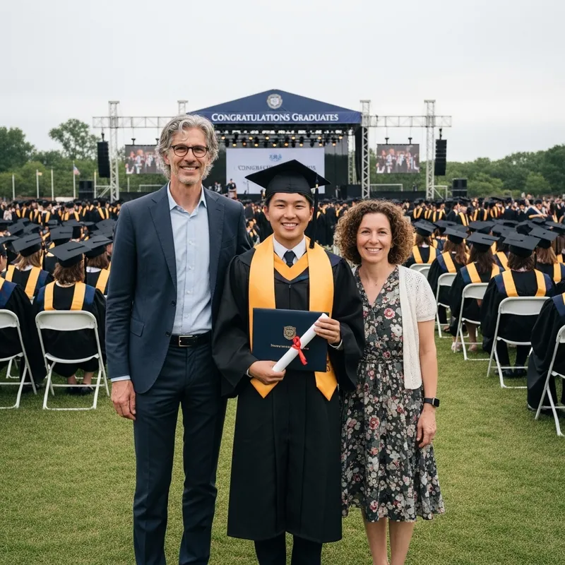 Celebrating My Graduation with My Parents