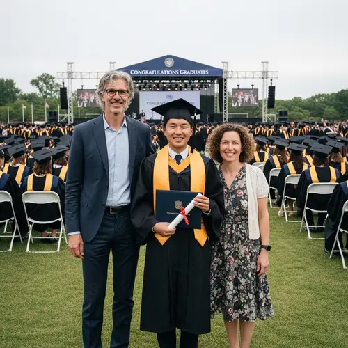 Celebrating My Graduation with My Parents