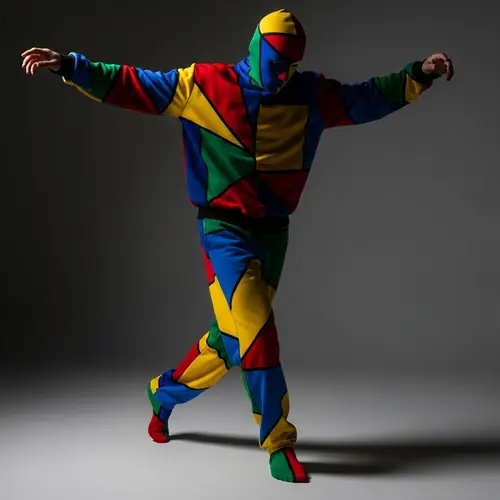 Abstract Art Style Figure in Bold Colors | Fine Art Photography