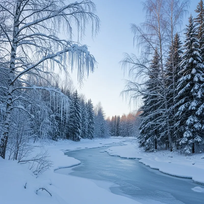 Russian Winter Nature: Tranquil Seasonal Views Russian Winter Nature: Tranquil Seasonal Views