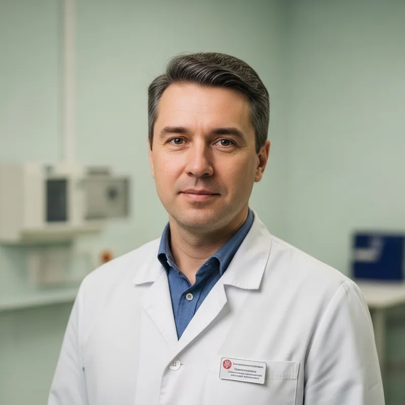 Expert Russian Doctor in Lab Coat - Medical Professional
