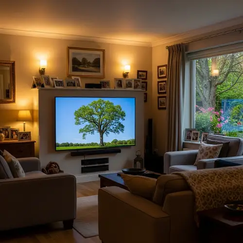 Cozy Home with Nature-Inspired Living Room