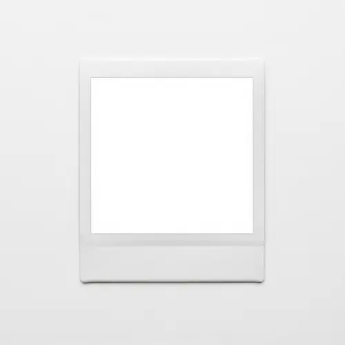 Polaroid Photo on White Background