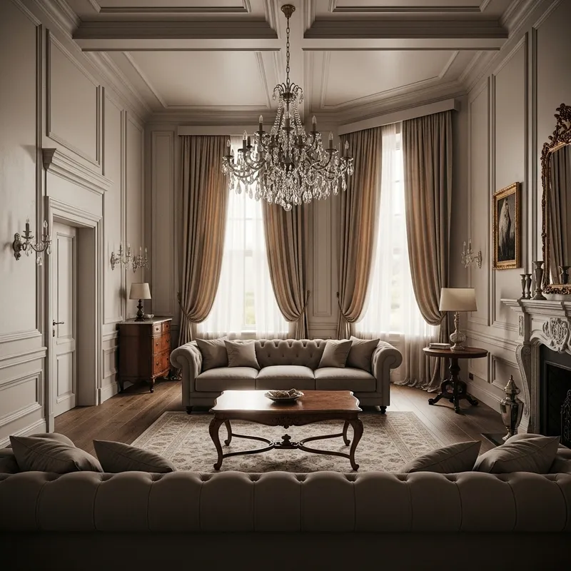 Elegant Living Room Design: Grand & Spacious