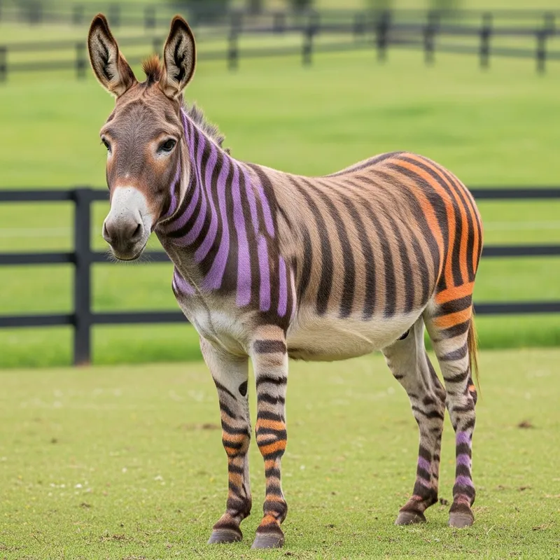 Striped Donkey: Unique Stripes and Robust Build