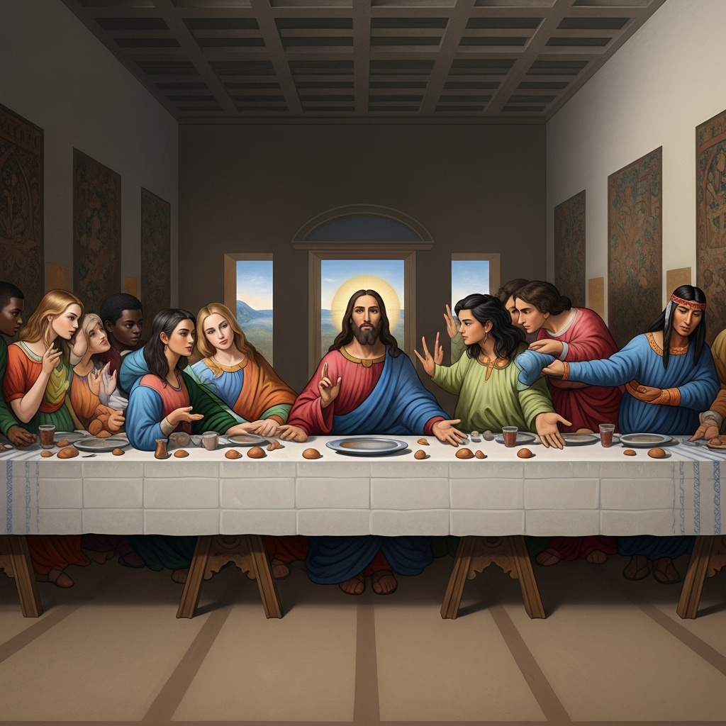 The Last Supper: Interpretation and Cultural Diversity | AI Art Generator |  Easy-Peasy.AI