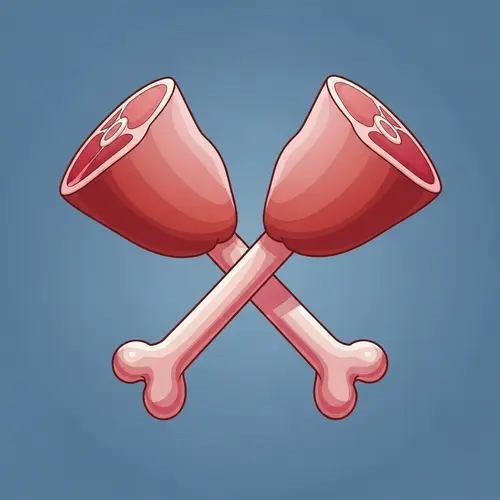 Cartoon Ham Bones X | Playful Illustration