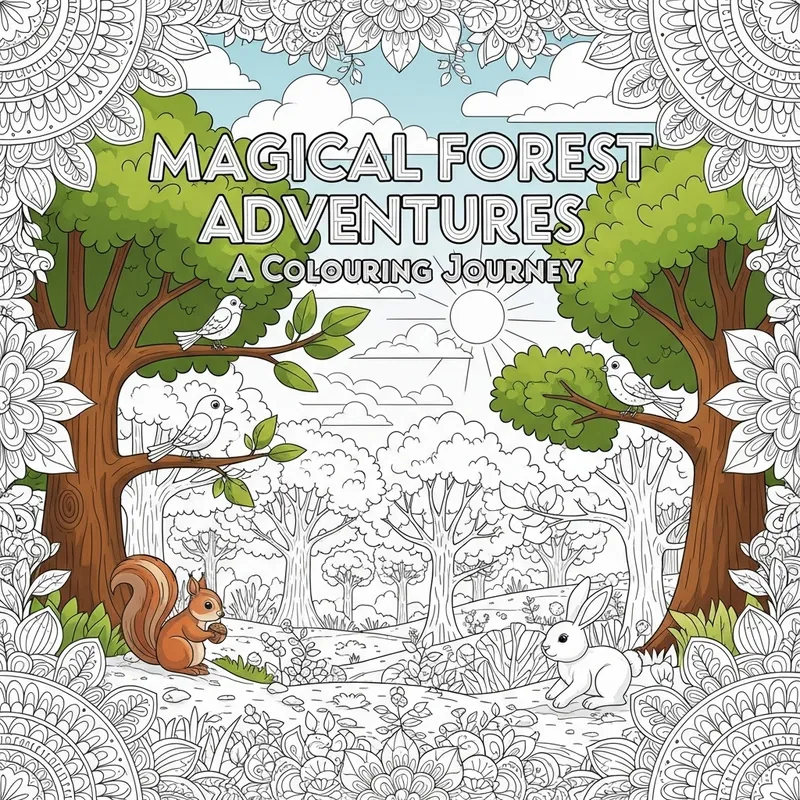 Magical Forest Adventures Colouring Book