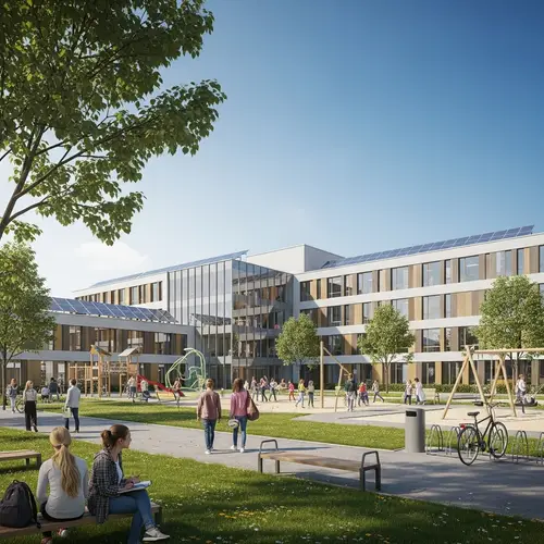 Modern School Infrastructure with Sustainable Design | School Name