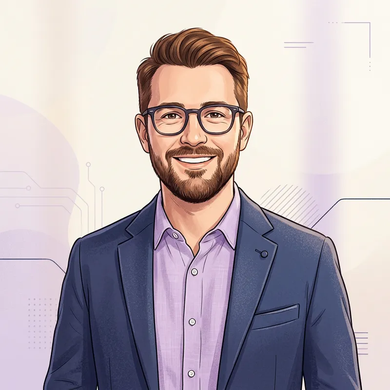 Friendly Tech Leader Portrait Illustration Friendly Tech Leader Portrait Illustration