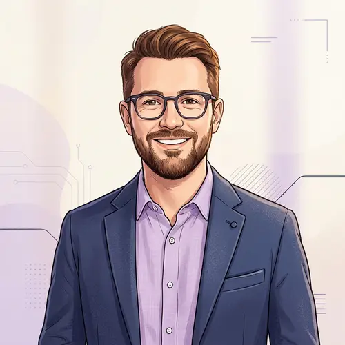 Friendly Tech Leader Portrait Illustration